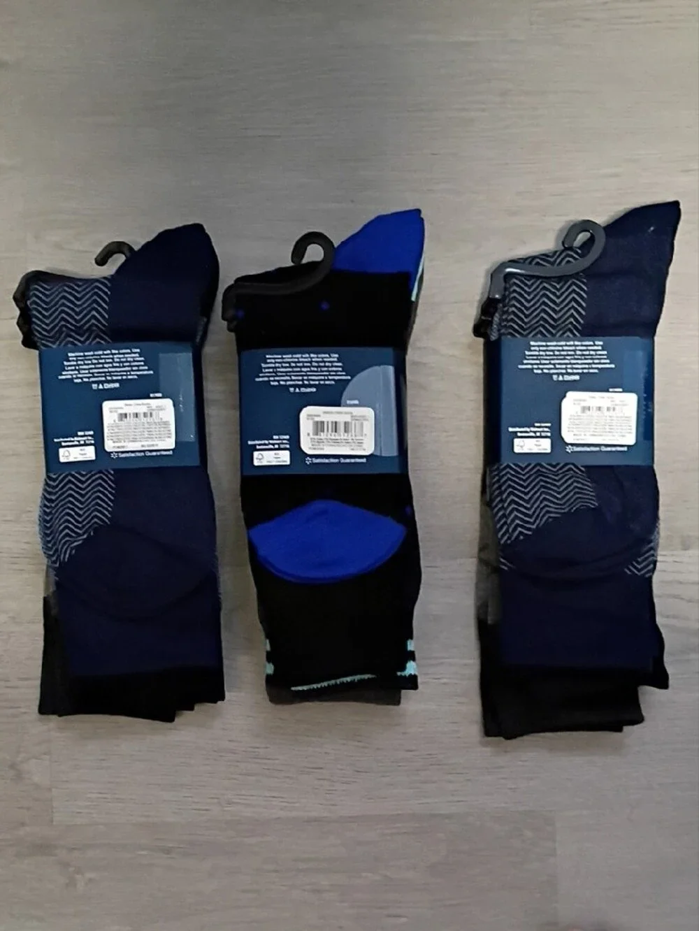 George Gray and Blue Argyle Fashion Crew Socks - 3 Pair
